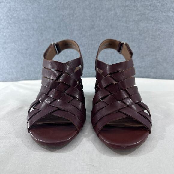 Clarks Artisan Ralene Women's SZ 7 Leather Strappy Sandals 90s style Gladiator - Picture 7 of 11